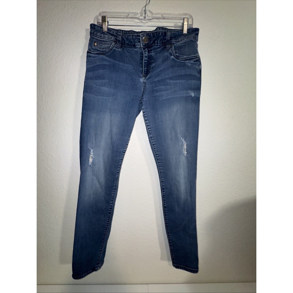 Kut From The Cloth Jeans Womens Size 12 Mid Rise Distressed Skinny‎